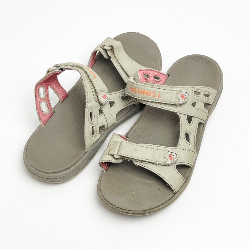 MERRELL Performance Coral Adjustable Straps Slip On Slides, Size 8